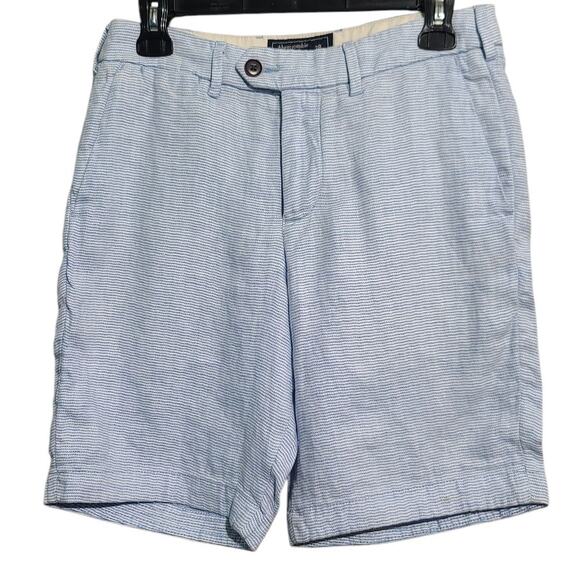 Abercrombie & Fitch Other - Abercrombie & Fitch Men’s Blue Striped Linen Shorts Size 28 NWT